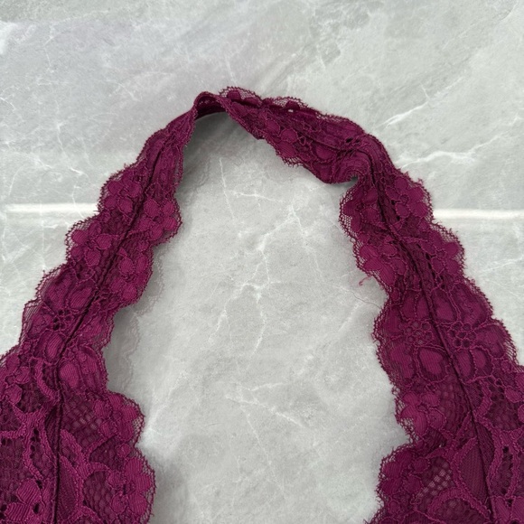 Women’s Intimately Free People Floral Lace Halter V-Neck Bralette Adjustable XL - Picture 5 of 16
